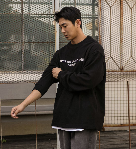 (XL-6XL)<br>칼차키 니트지 a long-sleeved t-shirt 3525