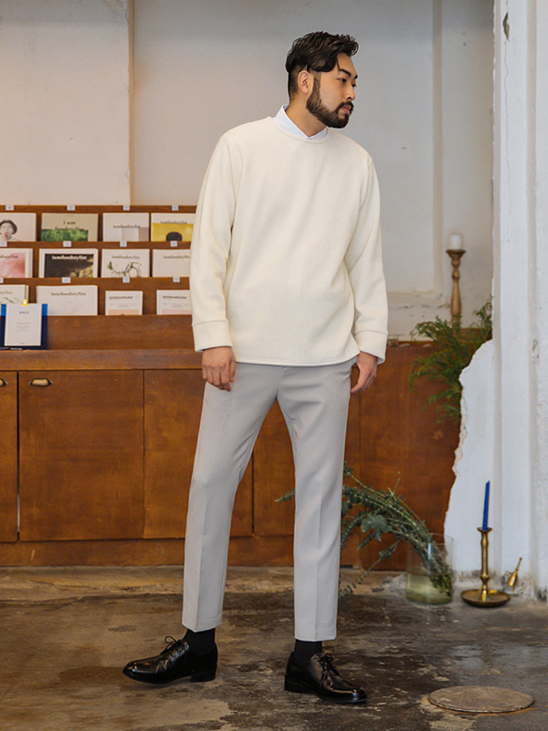 (L-6XL)<br>우단 커프스 ribbed knitwear