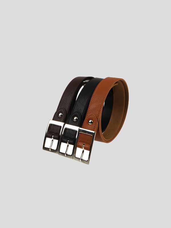(Wearable up to 48 inches)<BR>마사추세츠 사각가죽벨트