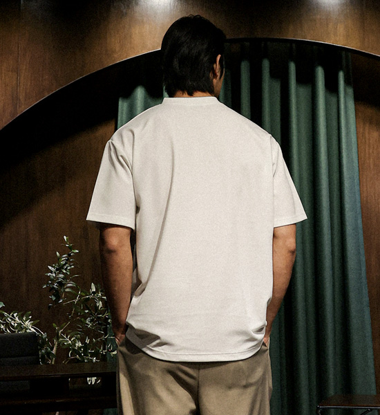 (L-5XL)<br>에임 Henley neck short-sleeved T-shirt <br><font color="#098a09"><B>Select length (Basic,Long+6cm)</B></font>