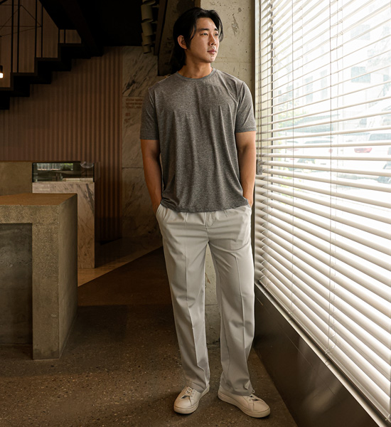 (M-6XL)<br>Cool 촉감 Functional Short T shirts<br><font color="#224f20"><B>*Select length (Basic,Long+6cm)</B></font>