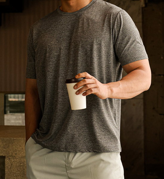 (M-6XL)<br>Cool 촉감 Functional Short T shirts<br><font color="#224f20"><B>*Select length (Basic,Long+6cm)</B></font>
