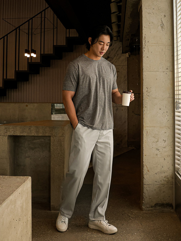 (M-6XL)<br>Cool 촉감 Functional Short T shirts<br><font color="#224f20"><B>*Select length (Basic,Long+6cm)</B></font>