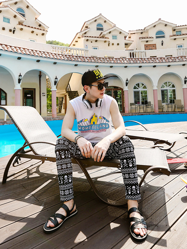 (M-2XL)<BR>해골패턴 Pants