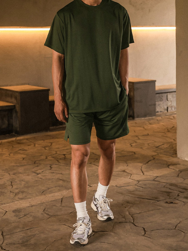 (M-6XL)<br>폼페이 mesh short-sleeved T-shirt<br><font color="#072c81"><B>[ W.DNA ]</B></font>