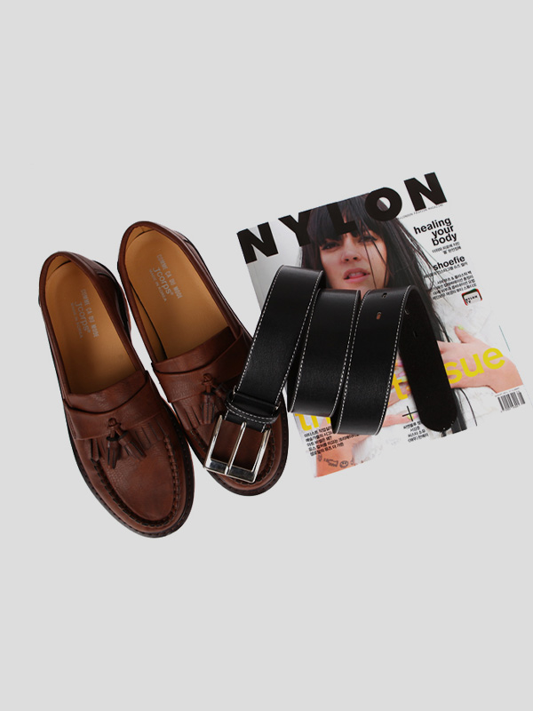 (Wearable up to 40 inches)<BR>적적한 Leatherstitch belt