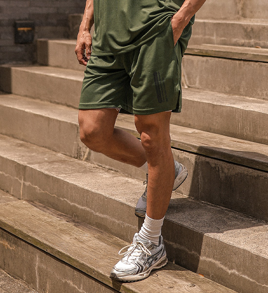 (M-6XL)<BR>폼페이 mesh short-sleeved T-shirt+해링턴 Mesh Banding Shorts<br><font color="#072c81"><B>[ W.DNA ]</B></font>