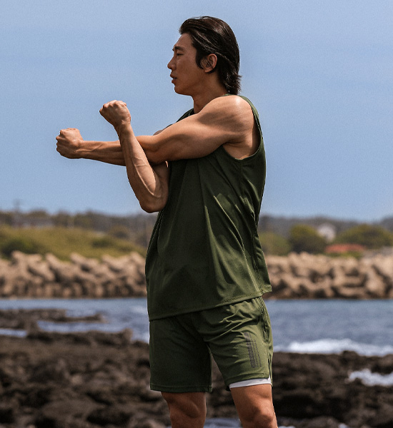 (M-6XL)<BR>키트 레터링 Mesh나시+해링턴 Mesh Banding Shorts<br><font color="#072c81"><B>[ W.DNA ]</B></font>