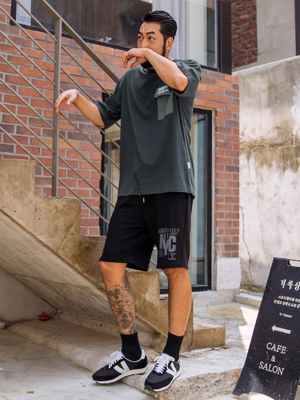 (M-6XL)<BR>아이다호 NYC Banding Shorts
