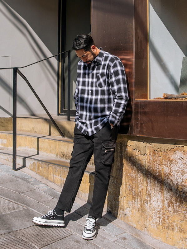 (L~5XL)<br>릭프 checkered shirt