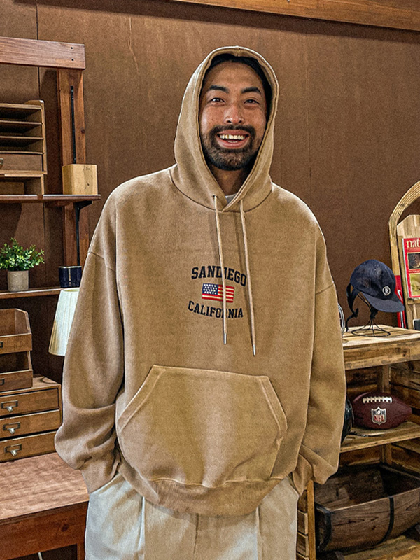 (XL-6XL)<BR>터니스버 pigment Hoodie <br><font color="#098a09"><B>Select length (Basic,Long+6cm)</B></font>