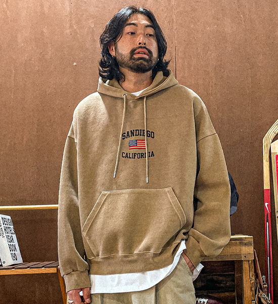 (XL-6XL)<BR>터니스버 pigment Hoodie <br><font color="#098a09"><B>Select length (Basic,Long+6cm)</B></font>