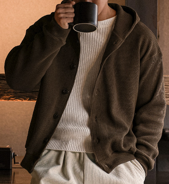 (XL-4XL)<BR>라즈가드 Hooded cardigan