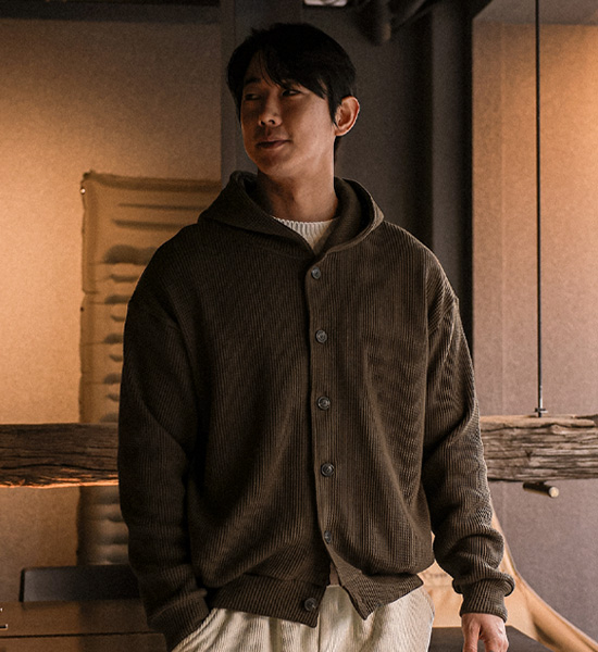 (XL-4XL)<BR>라즈가드 Hooded cardigan