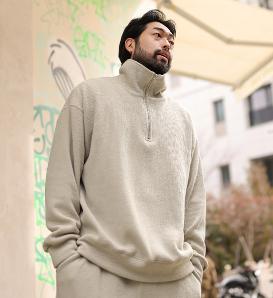 (XL-6XL)<BR>만우티 니트지 Training set(man-to-man T/half zip-up+Training Pants) <br><font color="#cc4533"><B>Select length  상(Basic,Long+6m)</B></font> <br><font color="#cc4533"><B>Select length  하(Basic,Long+10cm)</B></font>