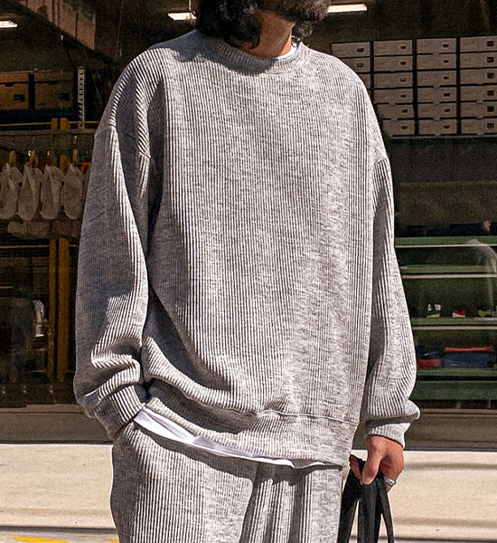 (XL-6XL)<BR>언파단 골지세트(맨투밴/half zip-up+banding pants)