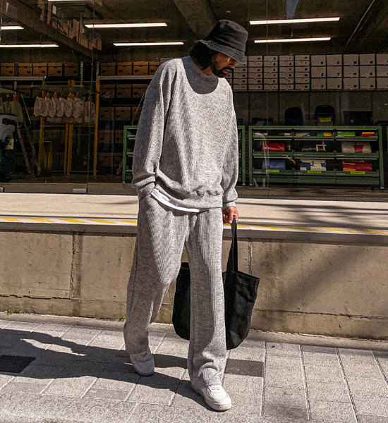 (XL-6XL)<BR>언파단 골지세트(맨투밴/half zip-up+banding pants)