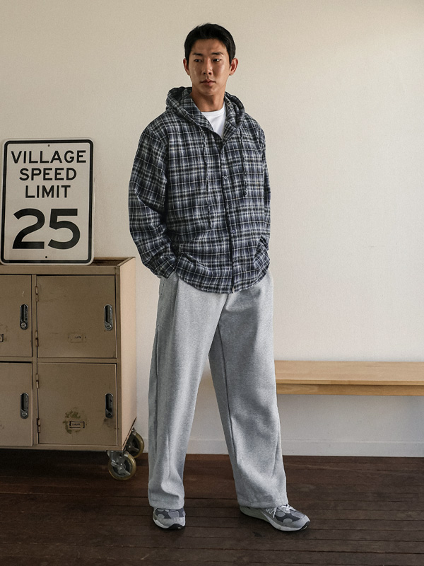 카메니치 hooded checkered shirt 184