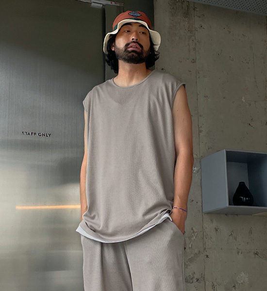 (XL-6XL)<BR>피자비 와플세트(Sleeveless shirts/Short T shirts+Banding Shorts)