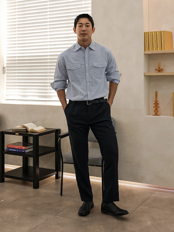 앤더슨 oxford Striped shirt