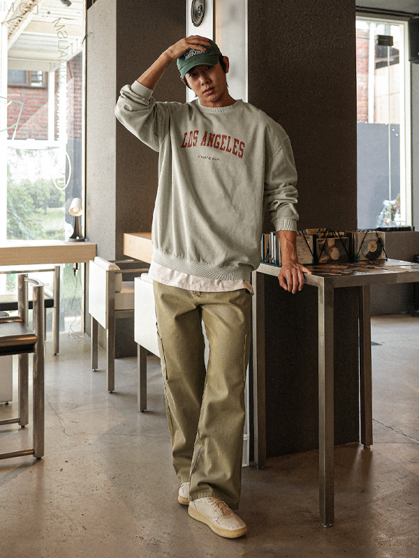 스토버트 Semi-wide fit cotton pants