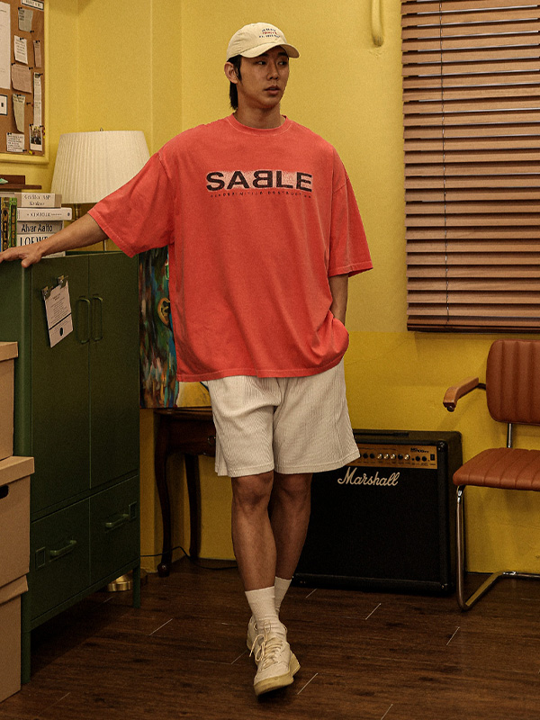 (XL-6XL)<br>크리초마 waffle-banded shorts SET002-P