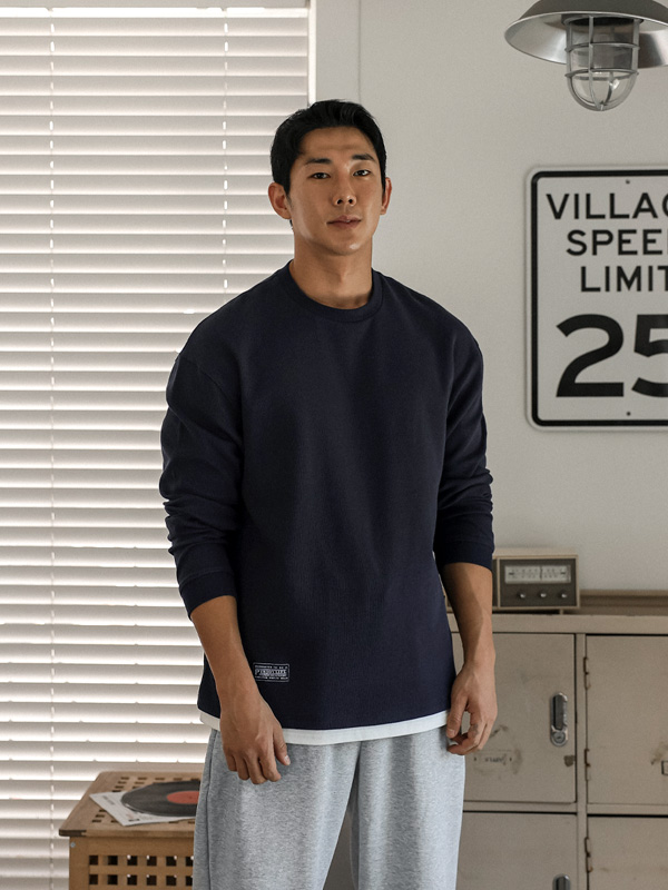 (L-5XL)<br>딥코브 layered a long-sleeved t-shirt