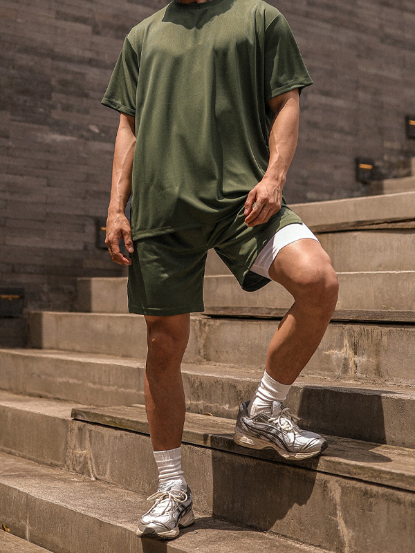 (M-6XL)<BR>해링턴 Mesh Banding Shorts<br><font color="#072c81"><B>[ W.DNA ]</B></font>