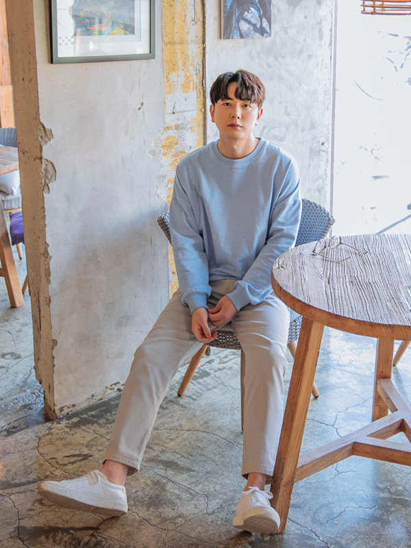 (L-5XL)<br>코리닝 무지 man-to-man T