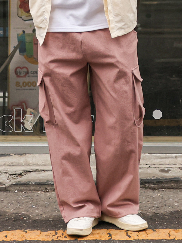 (2XL-5XL)<BR>치카모 Semi-wide fit pigment cargo-banding pants
