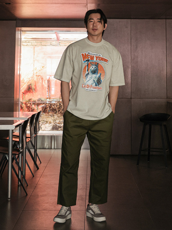 (M-3XL)<BR>칼룩 Tapered fit banding pants H4007<br><font color="#fb5ec9"><B>[1+1]</B></font>