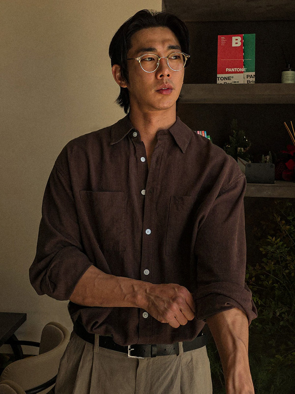 (M-6XL)<BR>로사린 a linen shirt B2516
