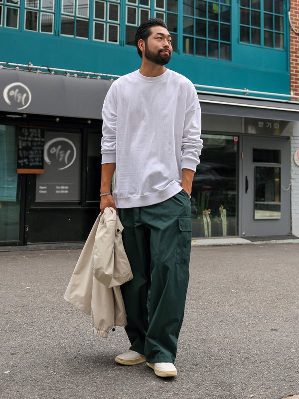 (XL-5XL)<BR>바이먼 Banding cargo pants
