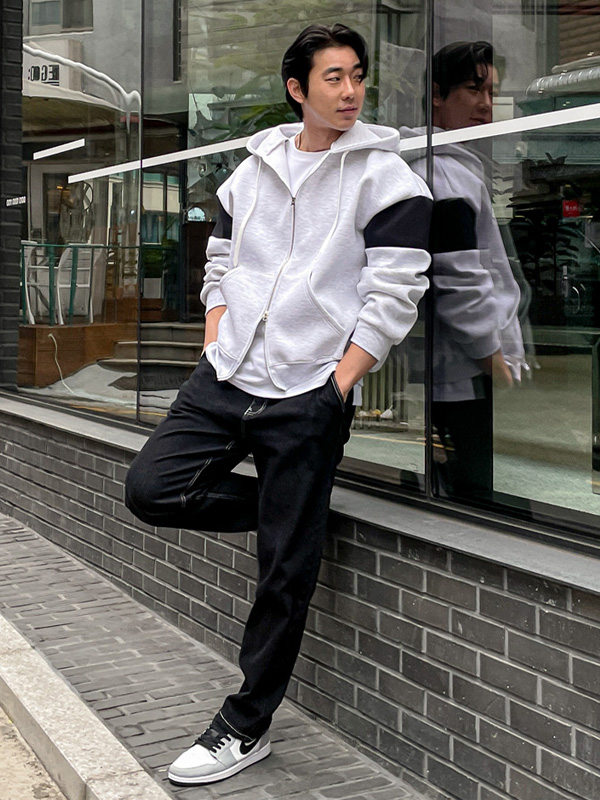 (XL-6XL)<BR>포유크 Hoodies zip up