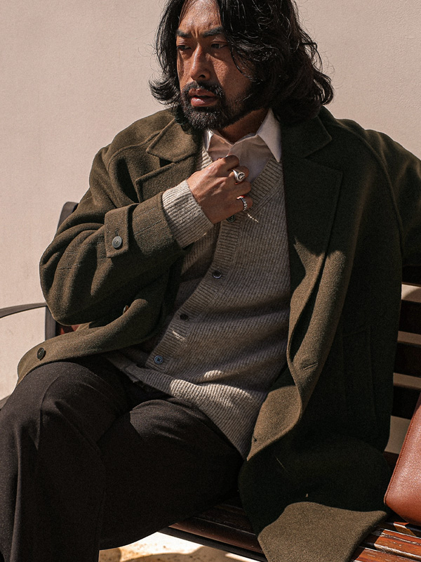(L-6XL)<BR>아칸다 Handmade 싱글Wool코트(Wool71%) 9092