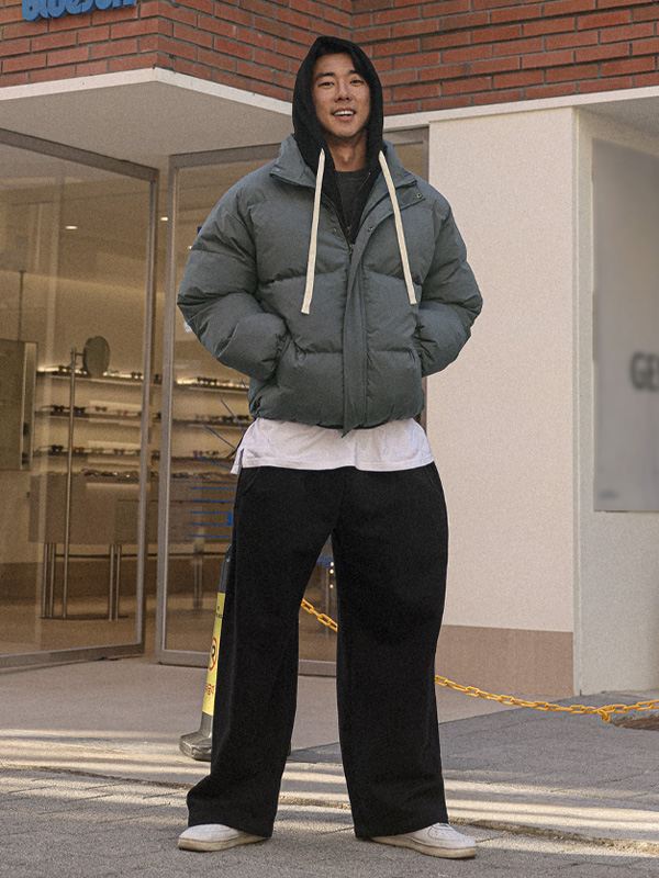 (L-5XL)<br>마하소 후드레이어드 웰론패딩 360