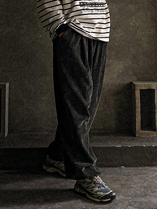 (XL-6XL)<br>미타티 wide fit pigment 골덴밴딩팬츠