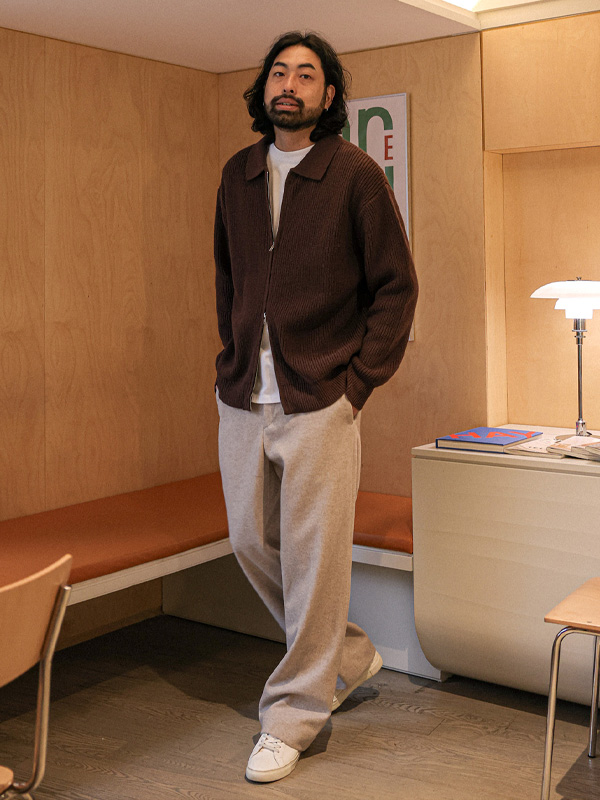 (XL-6XL)<br>라이파노 collar knit zip-up