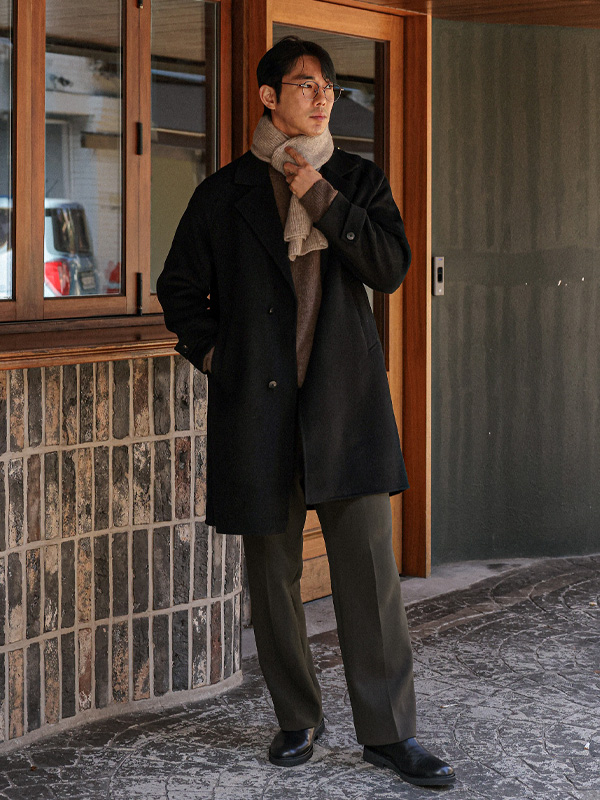 (L-6XL)<BR>아칸다 Handmade 싱글Wool코트(Wool71%) 9092