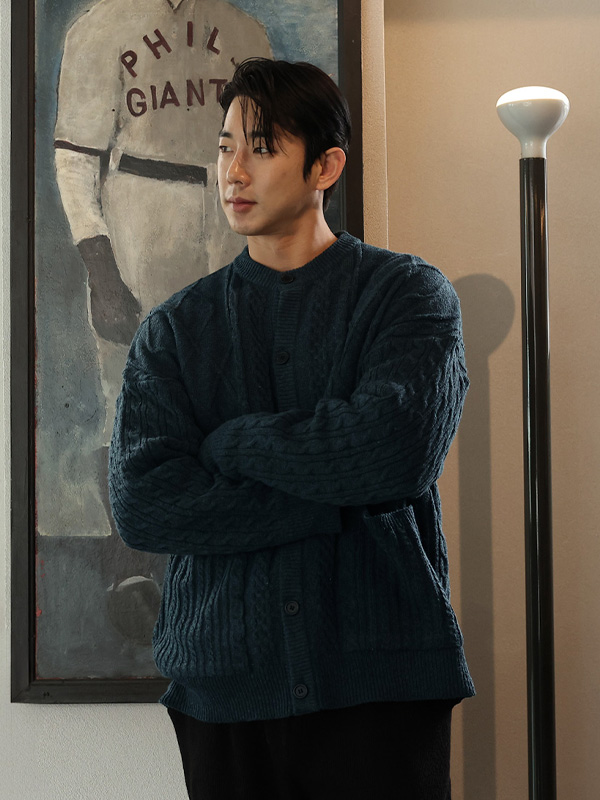 (XL-4XL)<BR>오프로스 울가디건