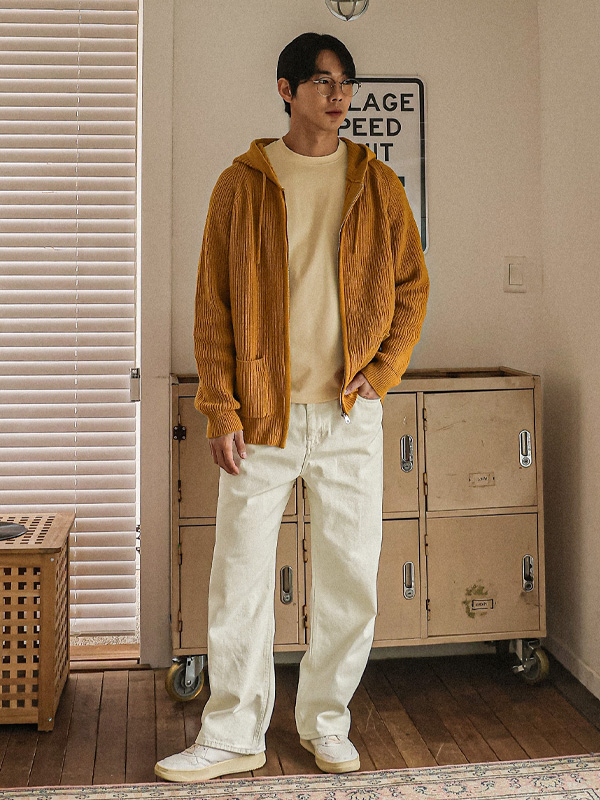 (XL-6XL)<br>바카리 Knitwear hooded zip-up S001