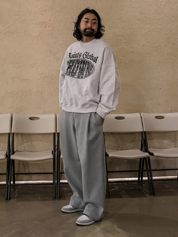 차쿠타 wide fit banding pants