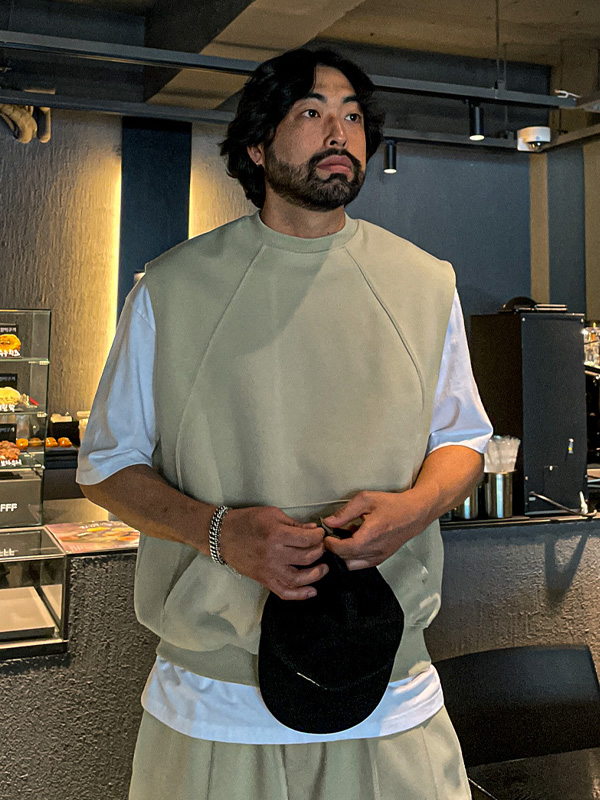 (XL-6XL)<BR>크몽 Vest+로야니 Banding Shorts