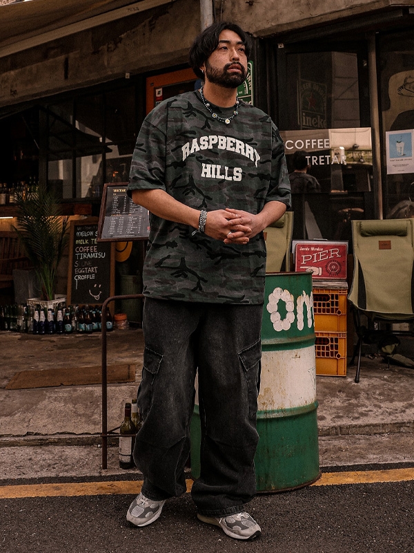 (XL-6XL)<BR>미타칼 Semi-wide fit Cargo denim banding pants RA-1082