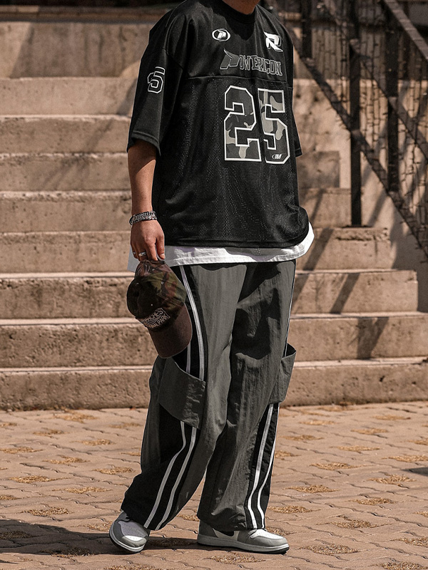 (XL-6XL)<BR>스라프디 Semi-wide fit nylon banding pants