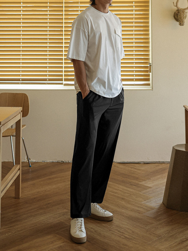 (L-6XL)<BR>티크리트 standard fit Cooling banding pants<br><font color="#072c81"><B>[ W.DNA ]</B></font>