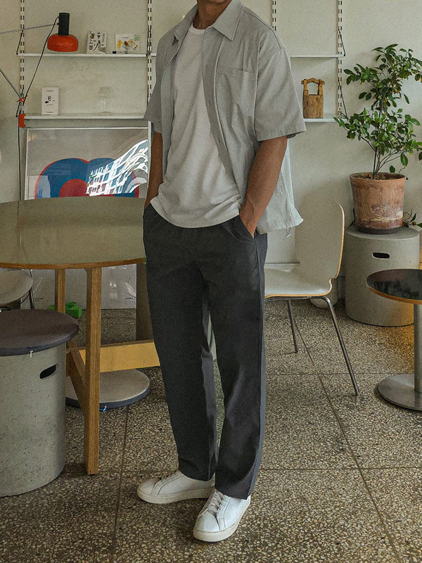 (L-6XL)<BR>쿠차보 Cooling Banding Pants(standard fit/wide fit/조거)<br><font color="#fb5ec9"><B>[1+1]</B></font>