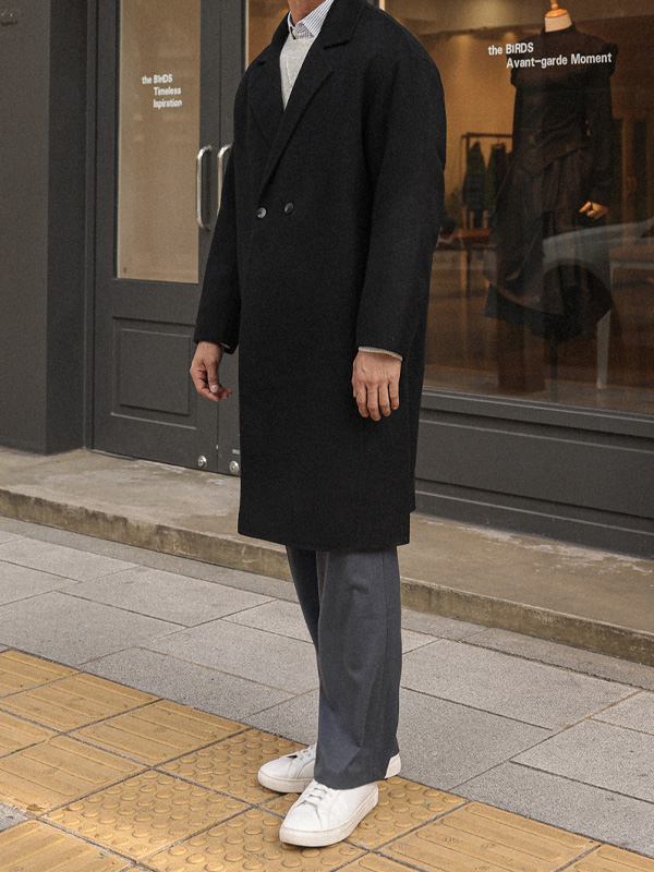 (L-6XL)<BR>유시타 Handmade 더블Wool코트(Wool100%) 9099