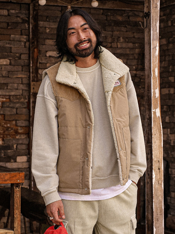 (L-5XL)<br>히치코 Wool 양면조끼