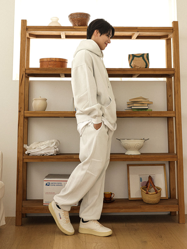 파르테 Semi-wide fit banding pants